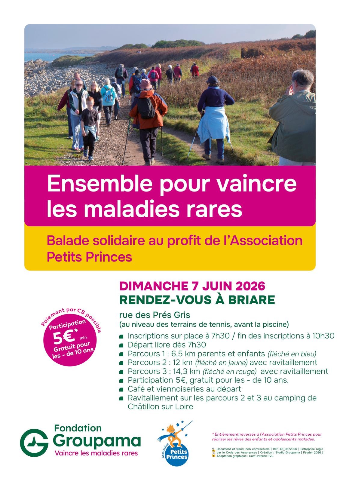 Balade solidaire "Ensemble pour vaincre les maladies rares" — visuel événement