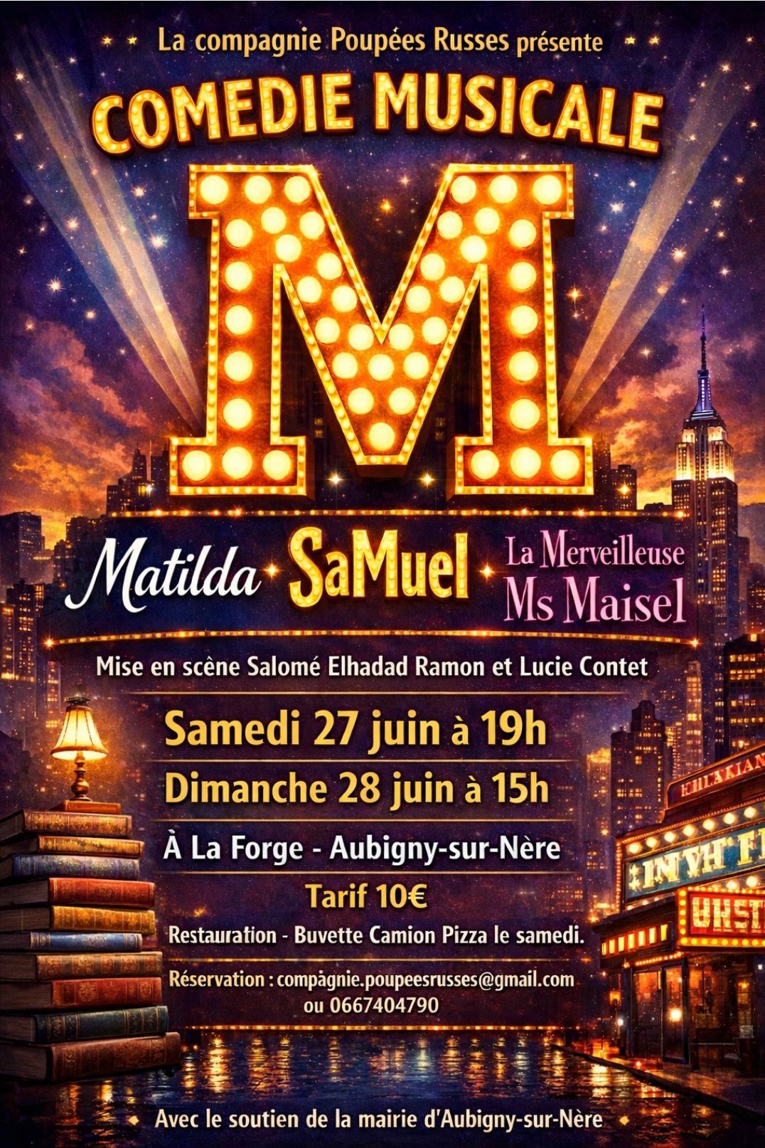 Comédie Musicale "M - Matilda Samuel, la merveilleuse Ms Maisel" — visuel événement