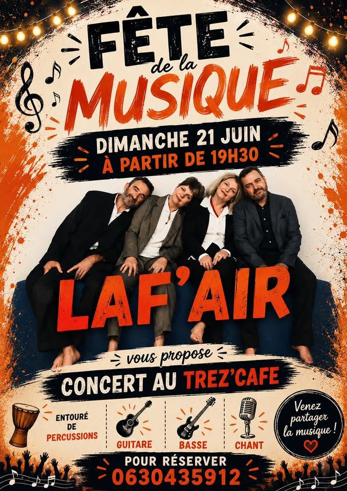 Fête de la musique au Tréz'Café avec Laf'air