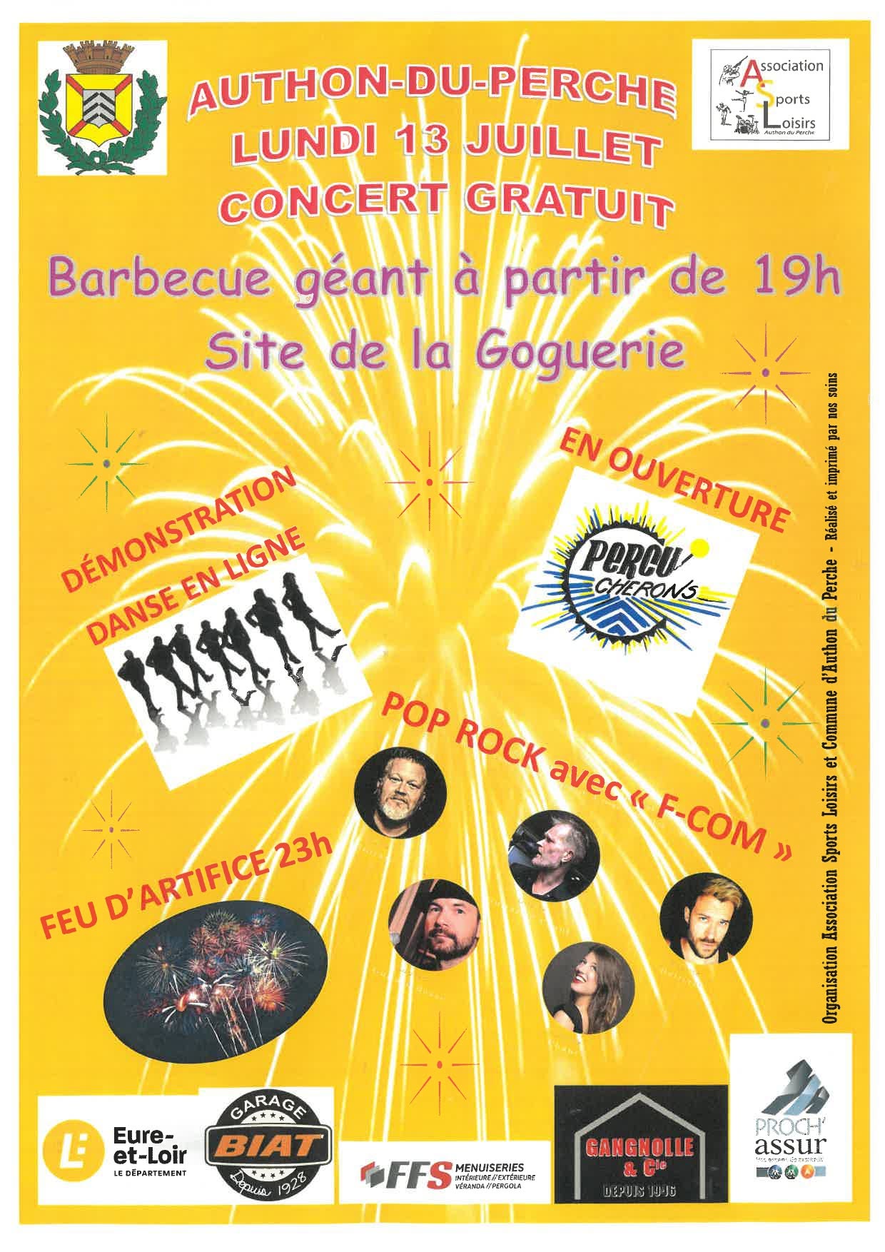 Concert & barbecue géant du 13 juillet 2026 - Fête nationale