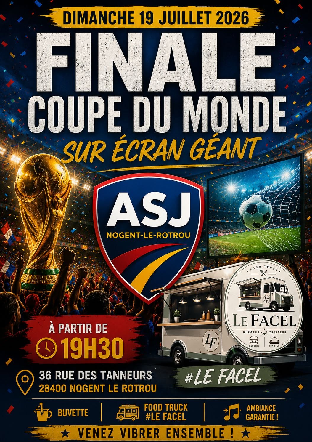 Finale Coupe du Monde de Foot à l'ASJ sur écran géant