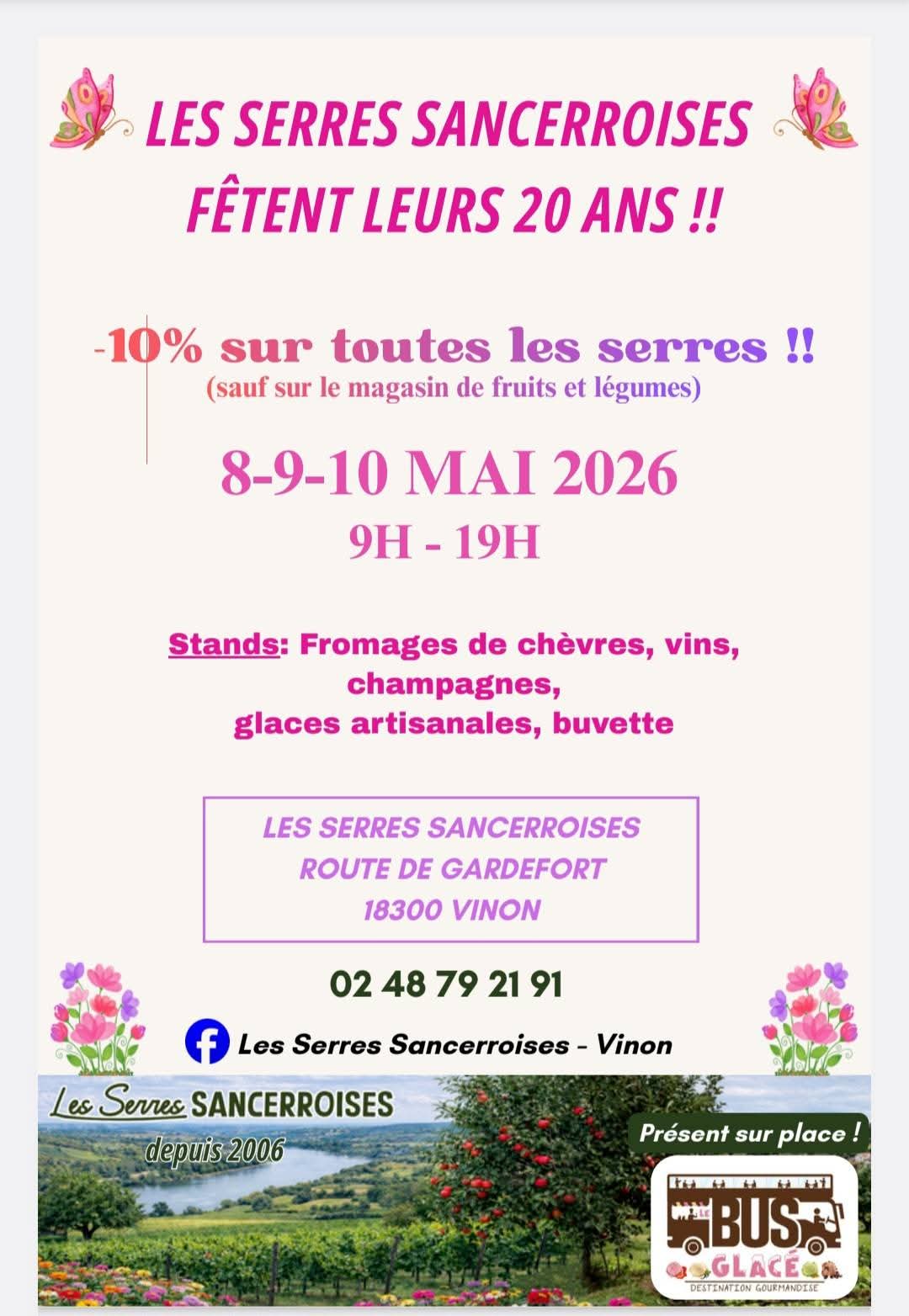 20 ans des Serres Sancerroises ! — visuel événement