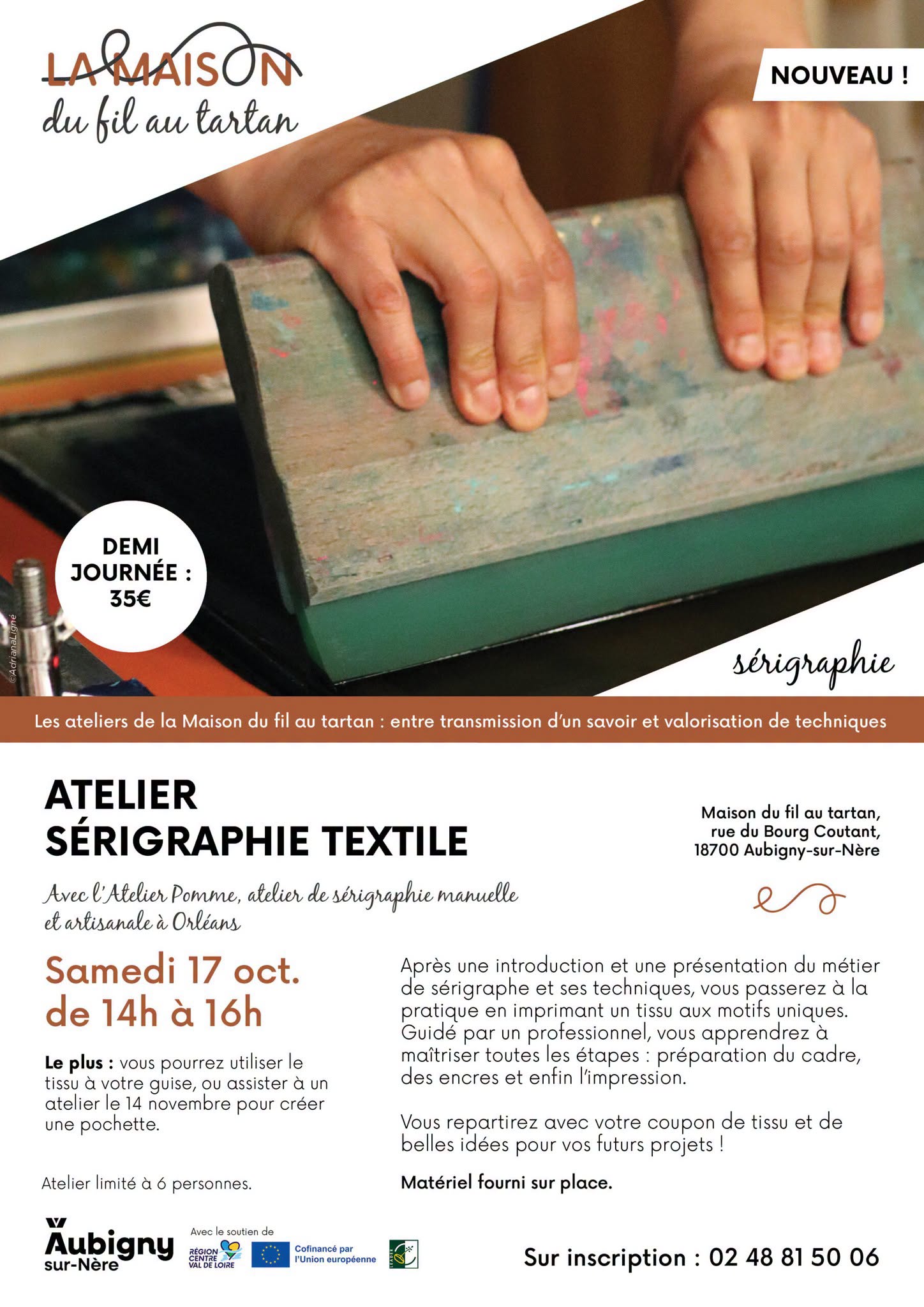 Atelier sérigraphie textile