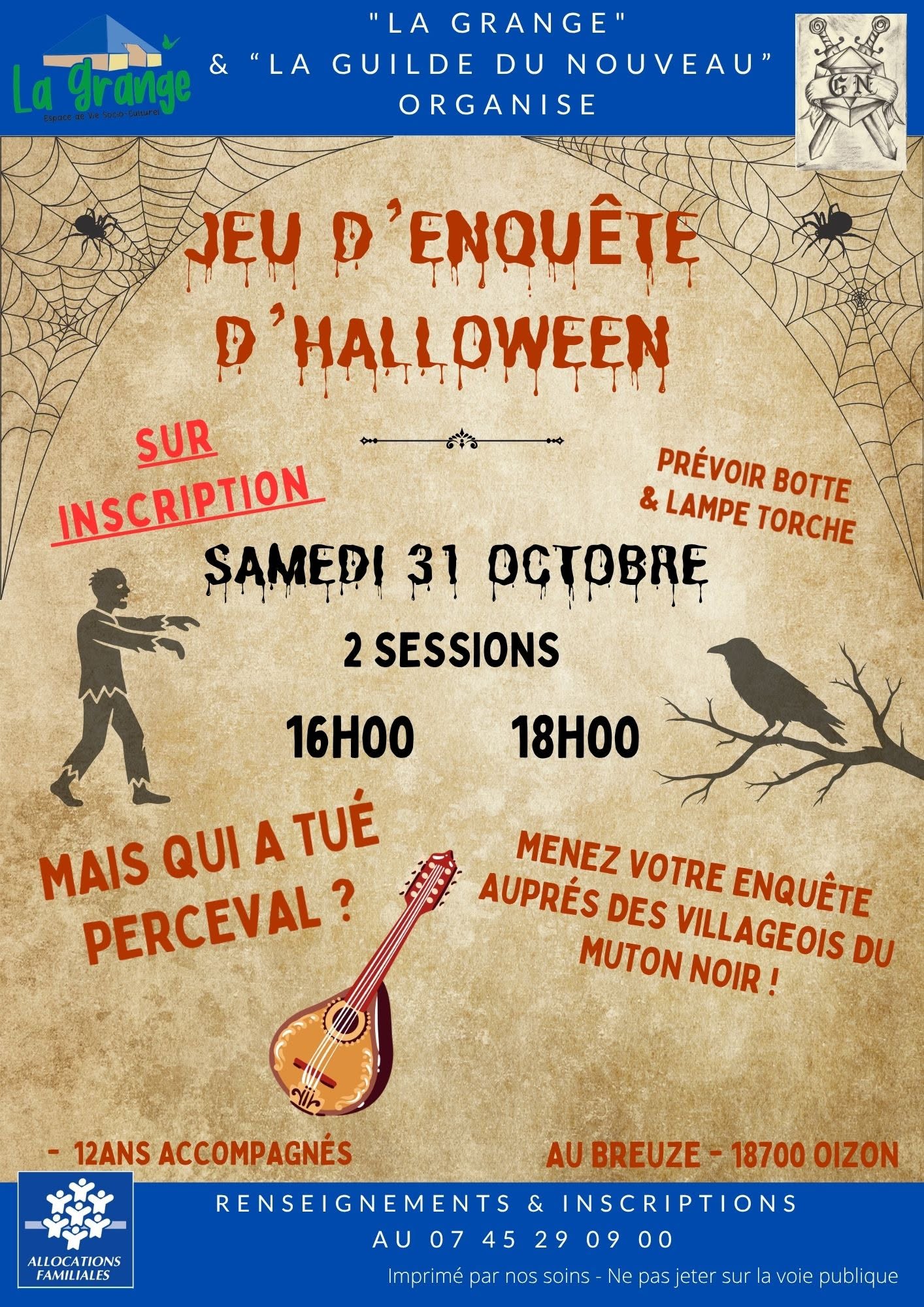 Jeu d'enquête d'Halloween