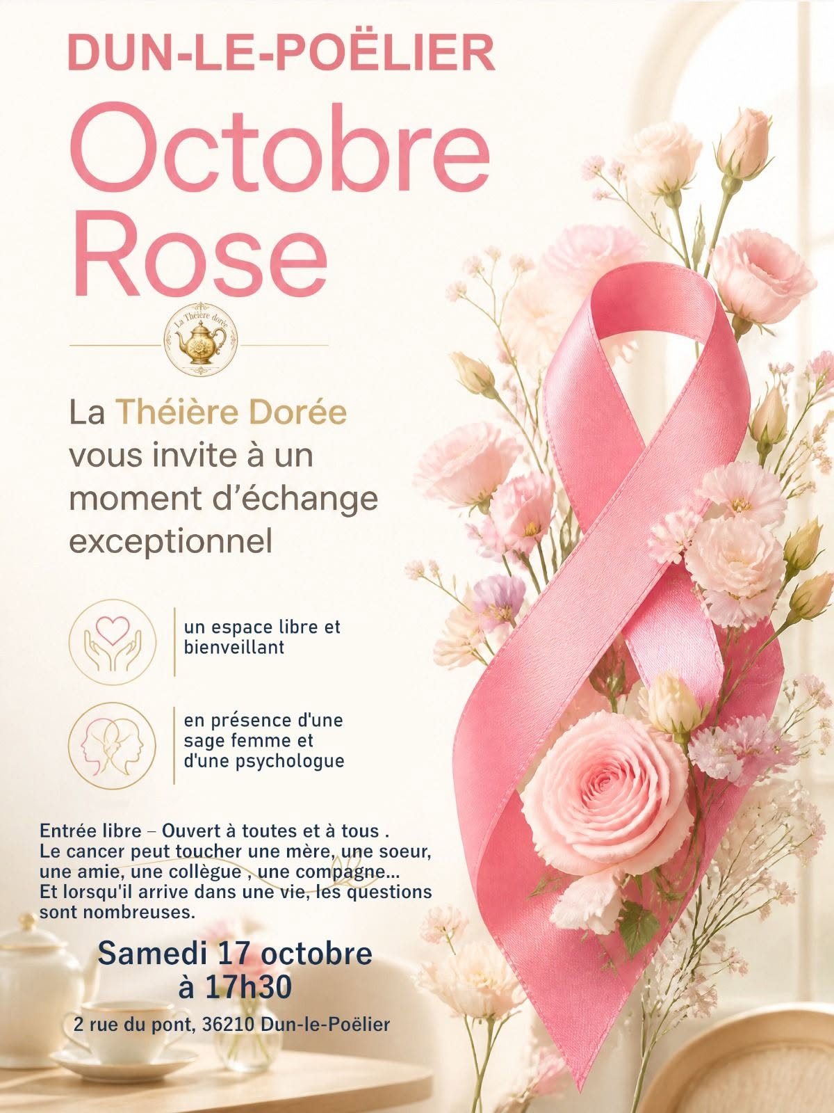 Animation Octobre Rose - La Théière Dorée