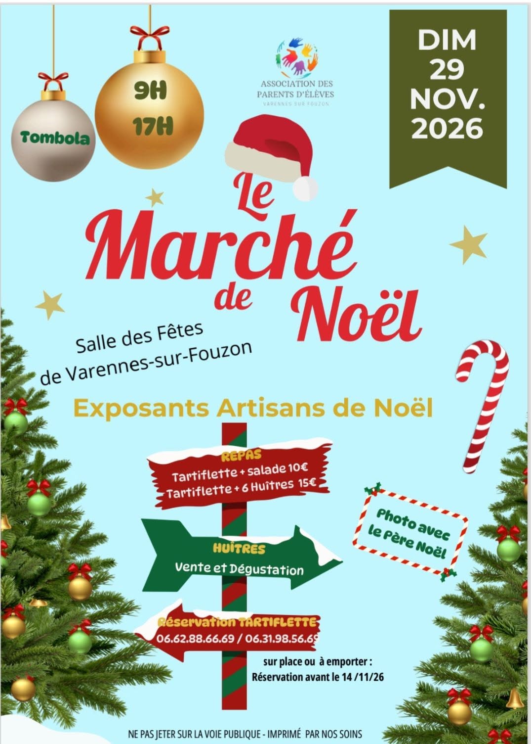 Affiche de Marché de Noël à Varennes-sur-Fouzon
