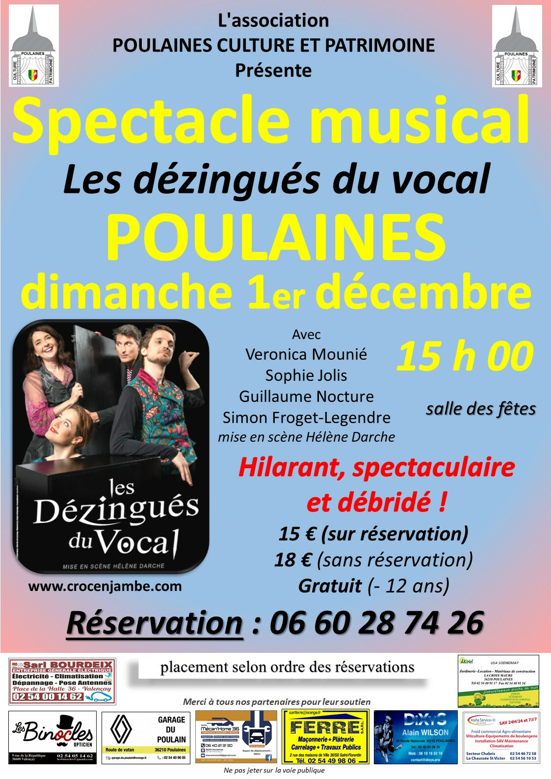 SPECTACLE MUSICAL LES DEZINGUES DU VOCAL