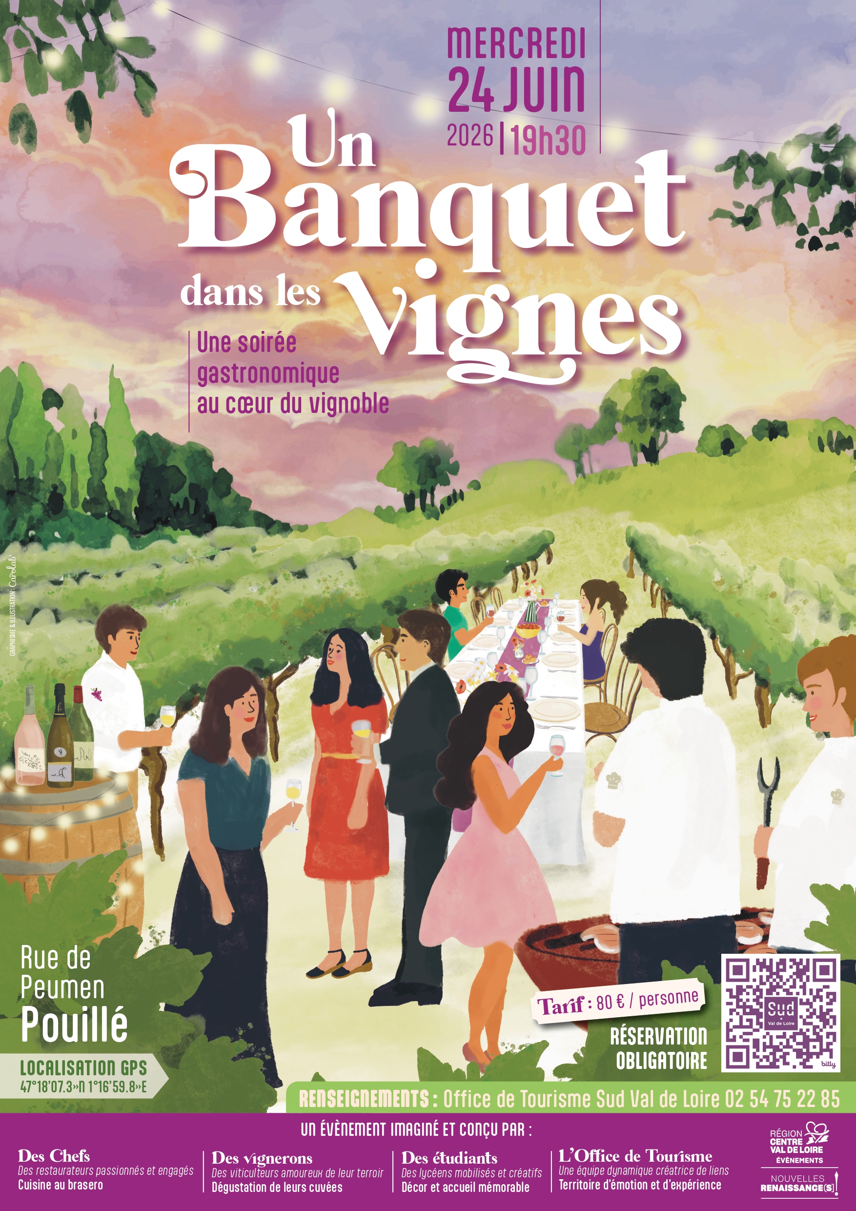 Un banquet dans les vignes- une soirée gastronomique au coeur du vignoble de la Vallée du Cher — visuel événement