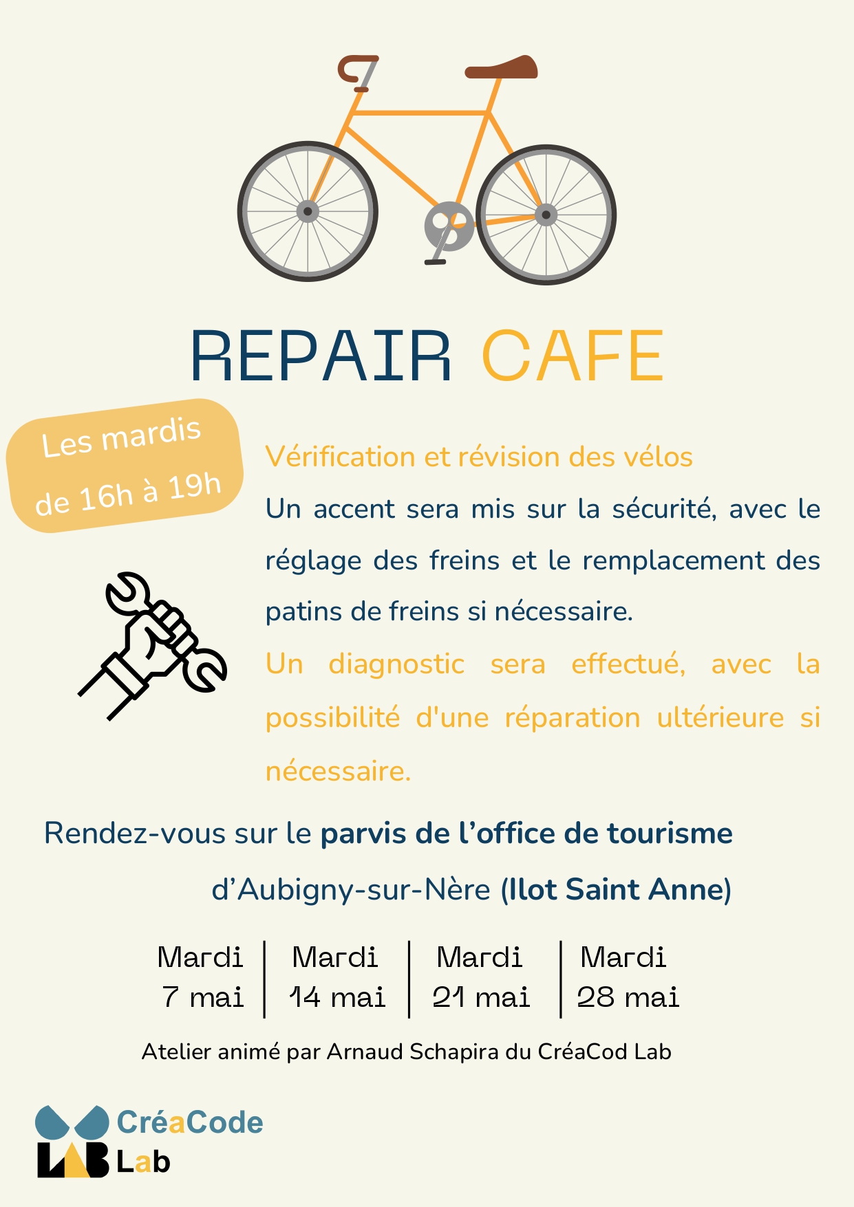 Mai à vélo : Repair Café
