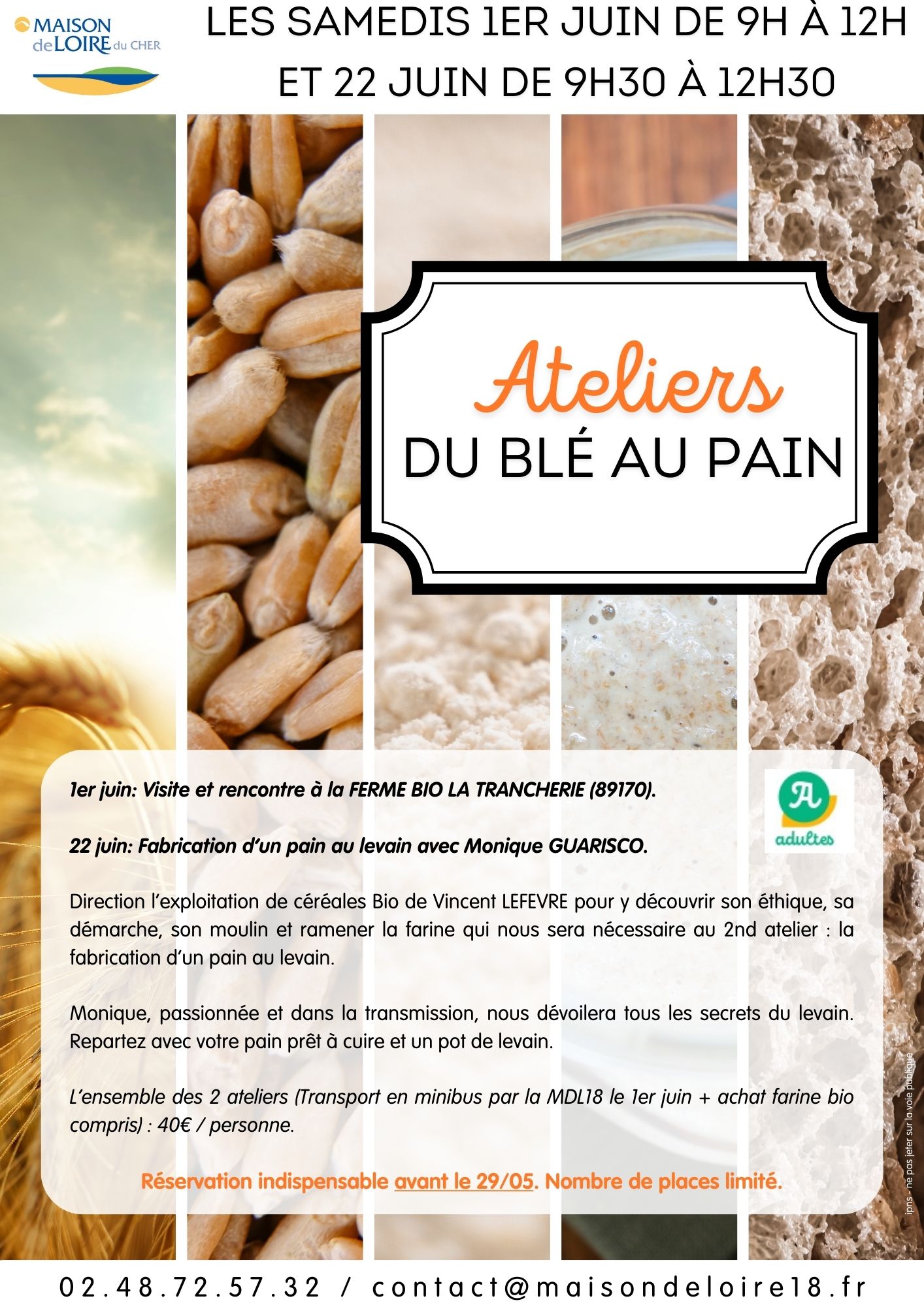 Du blé au Pain - Fabrication de pain au levain  France Centre-Val de Loire Cher Belleville-sur-Loire 18240