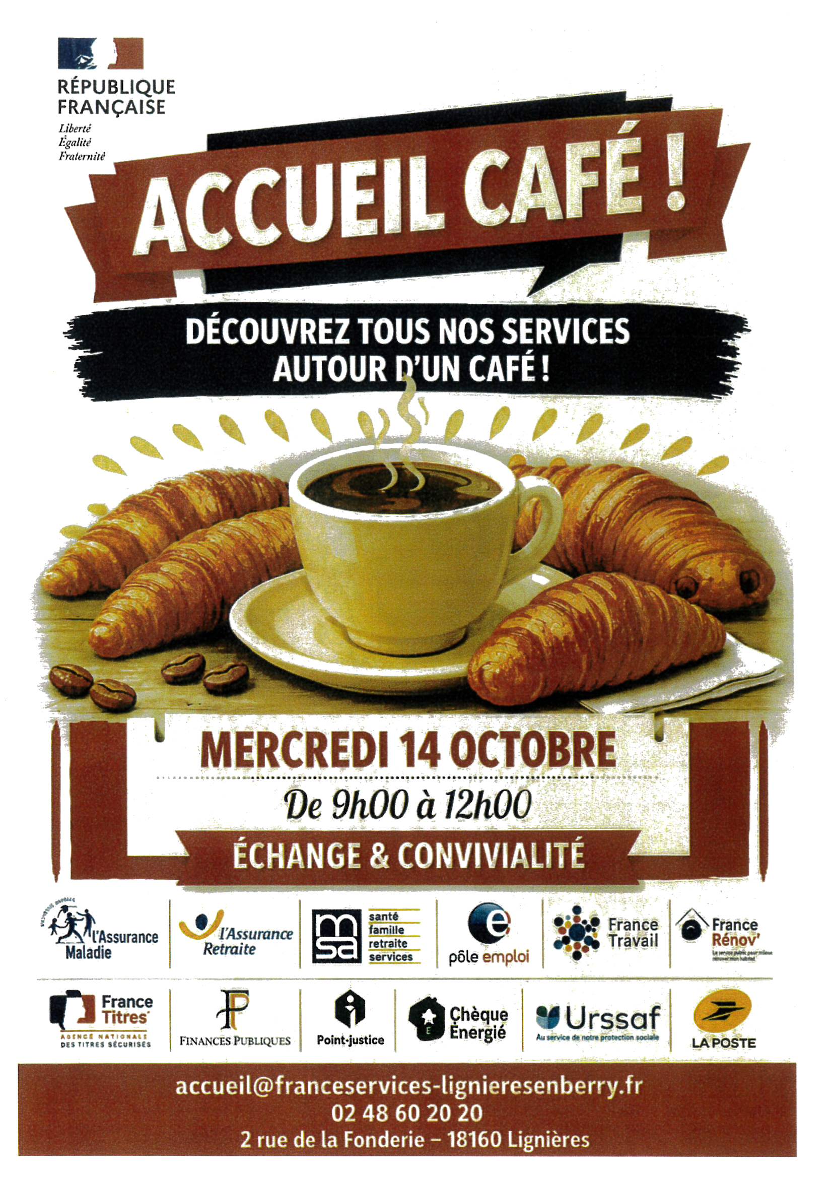 Accueil café France Services Lignières