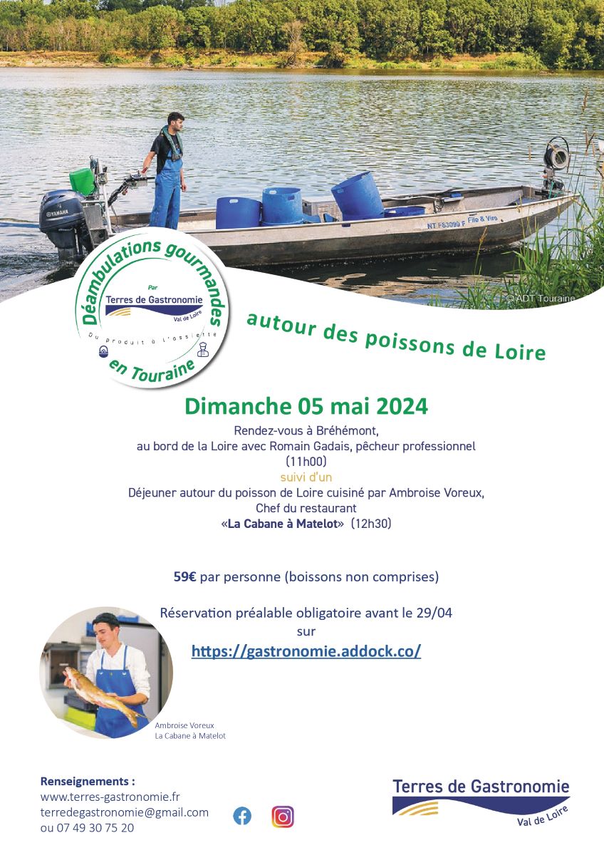 Déambulation Gourmande autour des poissons de Loire Du 14 avr au 5 mai 2024