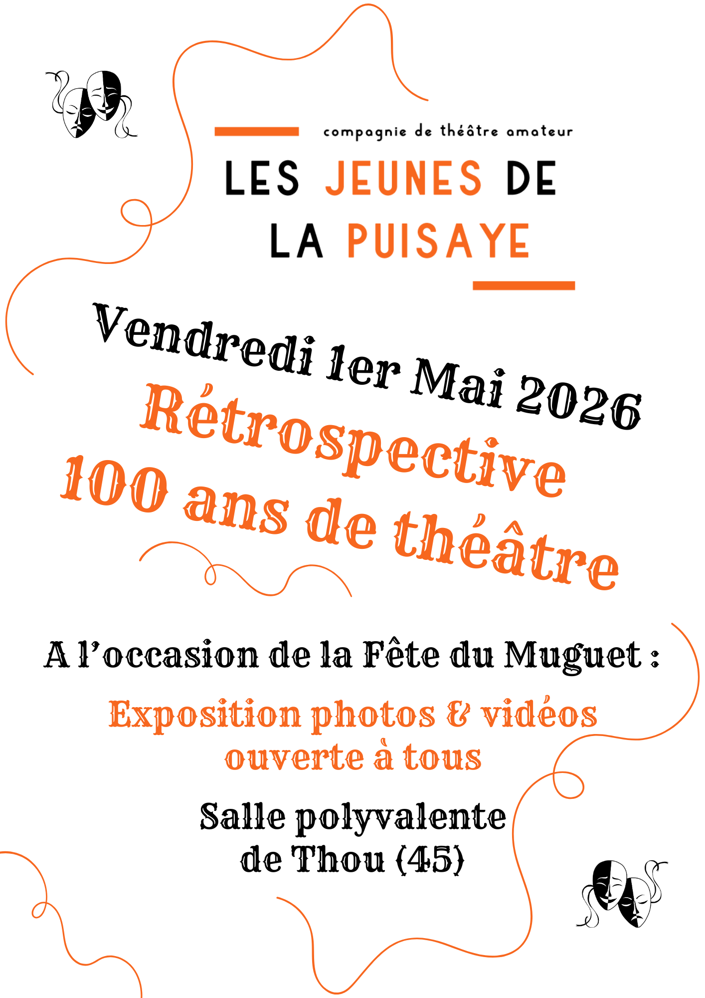 Exposition de photos et vidéos - Les 100 ans de théâtre des Jeunes de la Puisaye — visuel événement