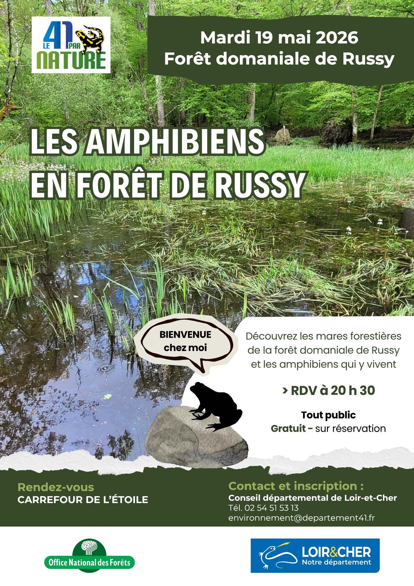 Les amphibiens en Forêt de Russy — visuel événement
