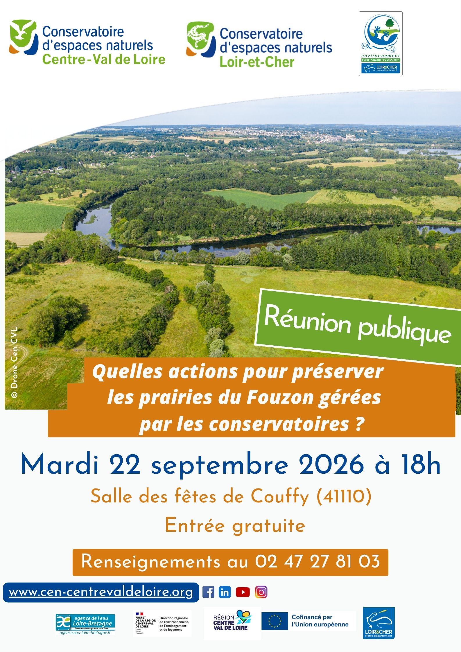 Réunion publique : Quelles actions pour préserver les prairies du Fouzon ?