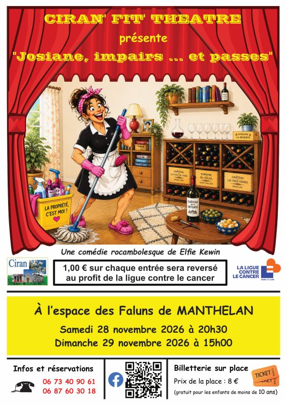 Théâtre : "JOSIANE, Impairs.....et passes"