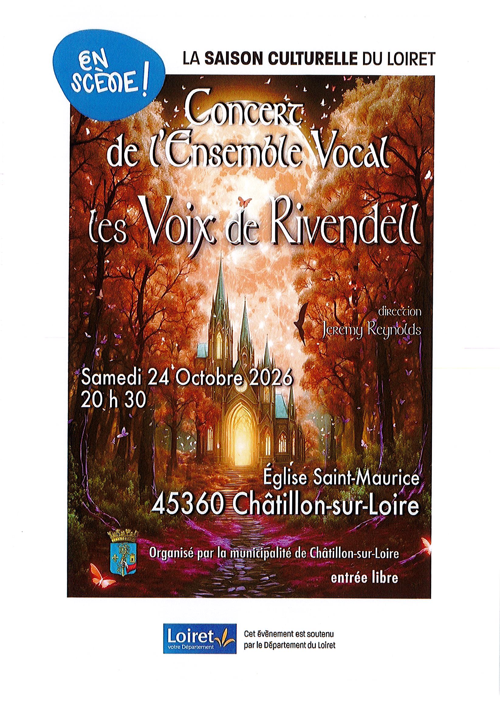 Concert de l'ensemble vocal les Voix de Rivendell