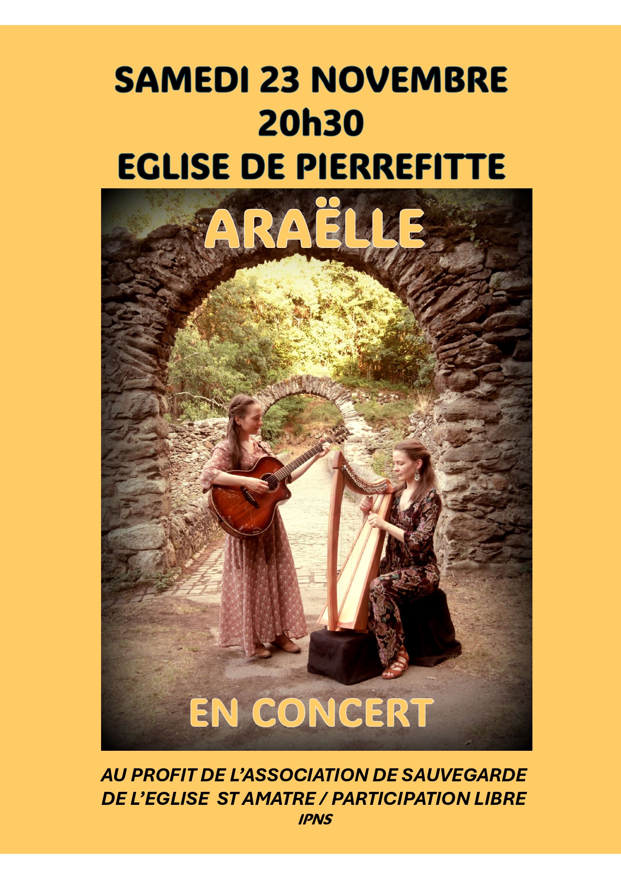 Concert de harpe et guitare avec le duo 