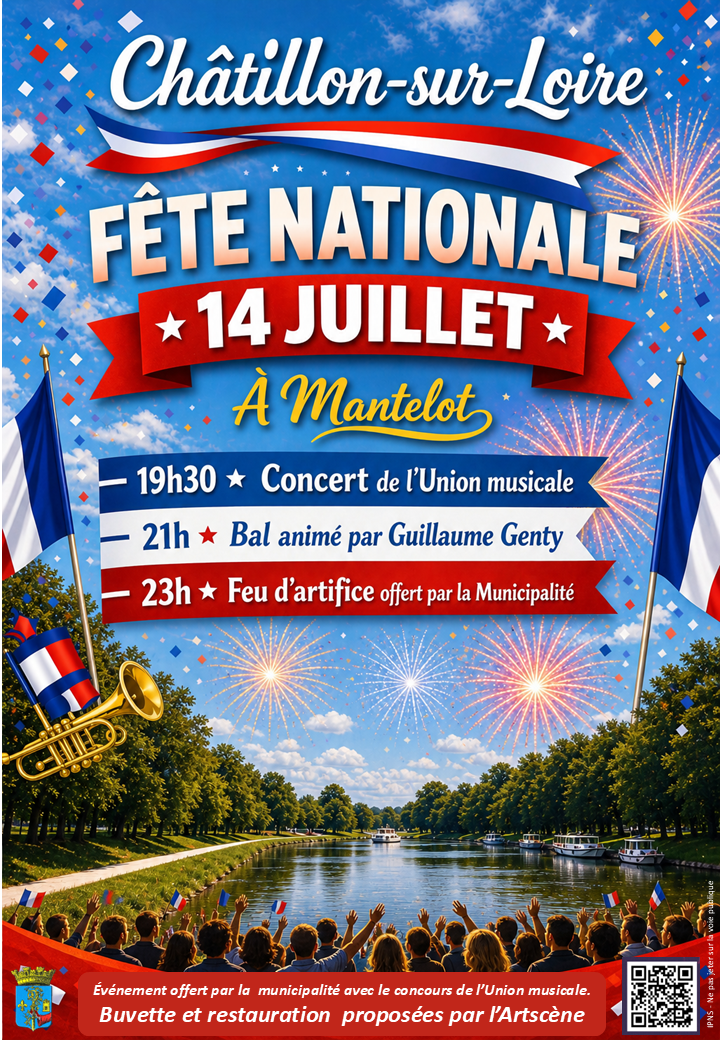 Festivités du 14 juillet : concert, bal et feu d'artifice