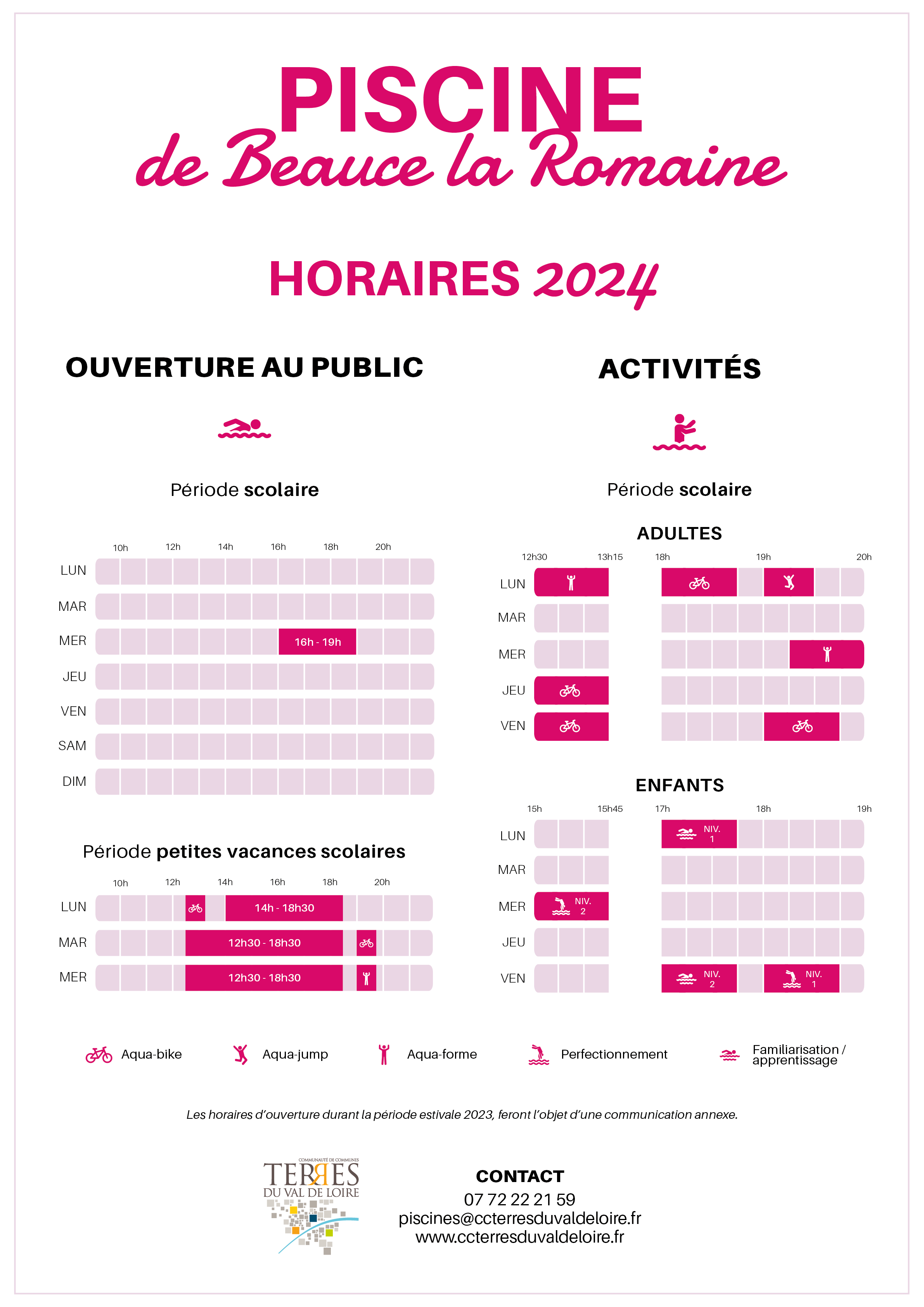 Piscine Intercommunale de Ouzouer-le-Marché, Beauce la Romaine