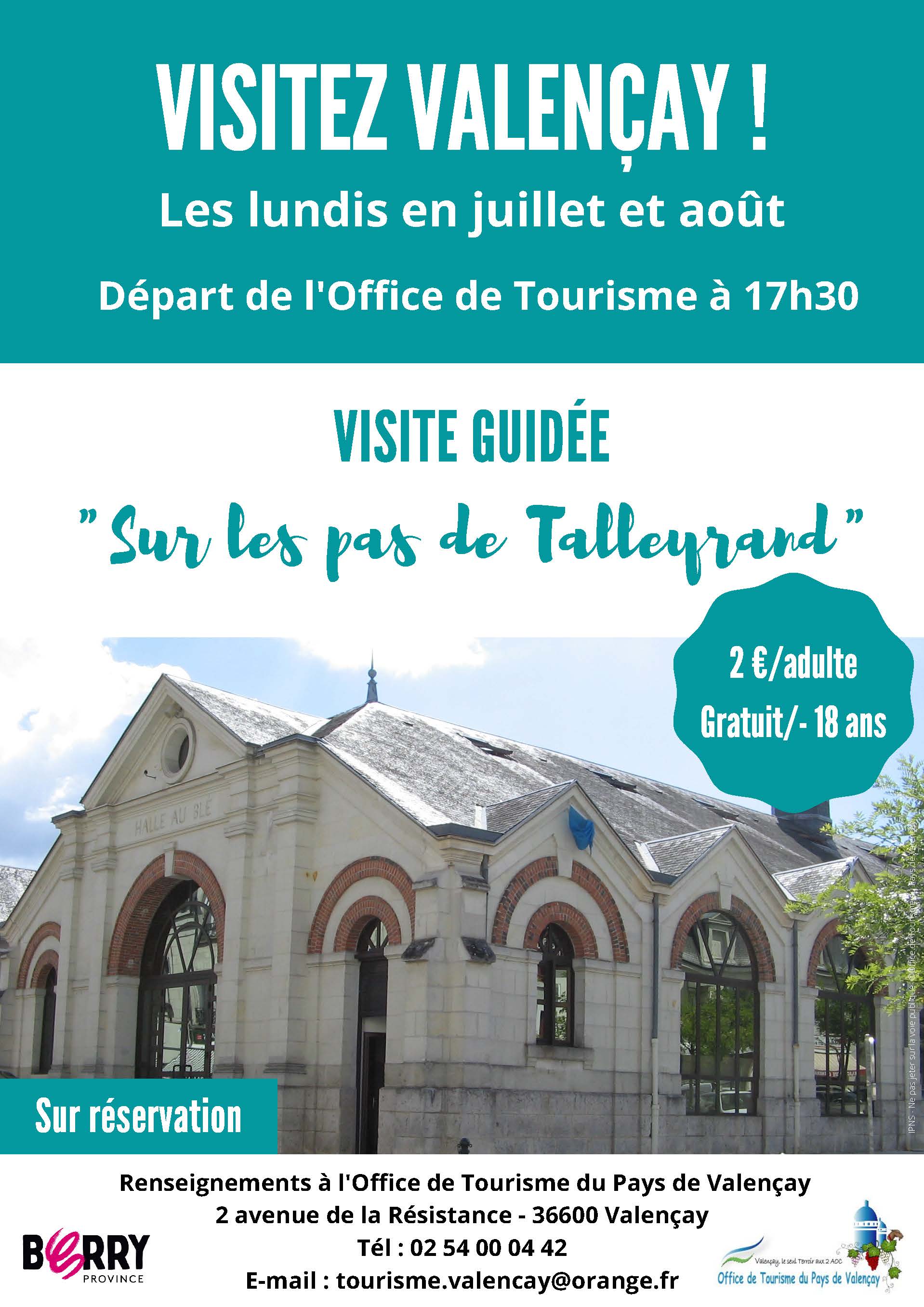 Visite guidée de la ville de Valençay "sur les pas de Talleyrand"  France Centre-Val de Loire Indre Valençay 36600