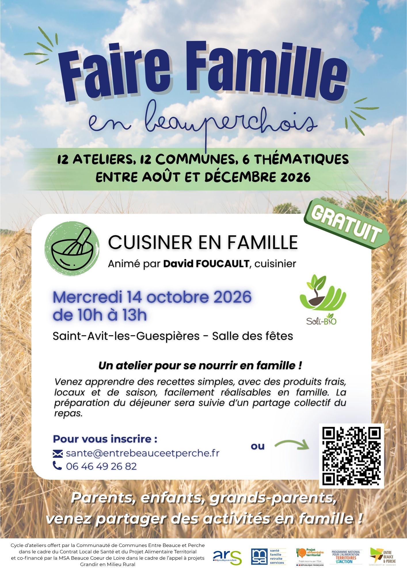 Atelier "Faire Famille en Beauperchois" : Cuisiner en famille