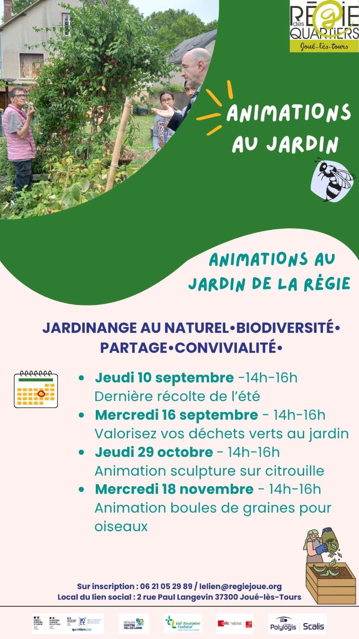 Animations au jardin de la Régie : animation boules de graines pour oiseaux