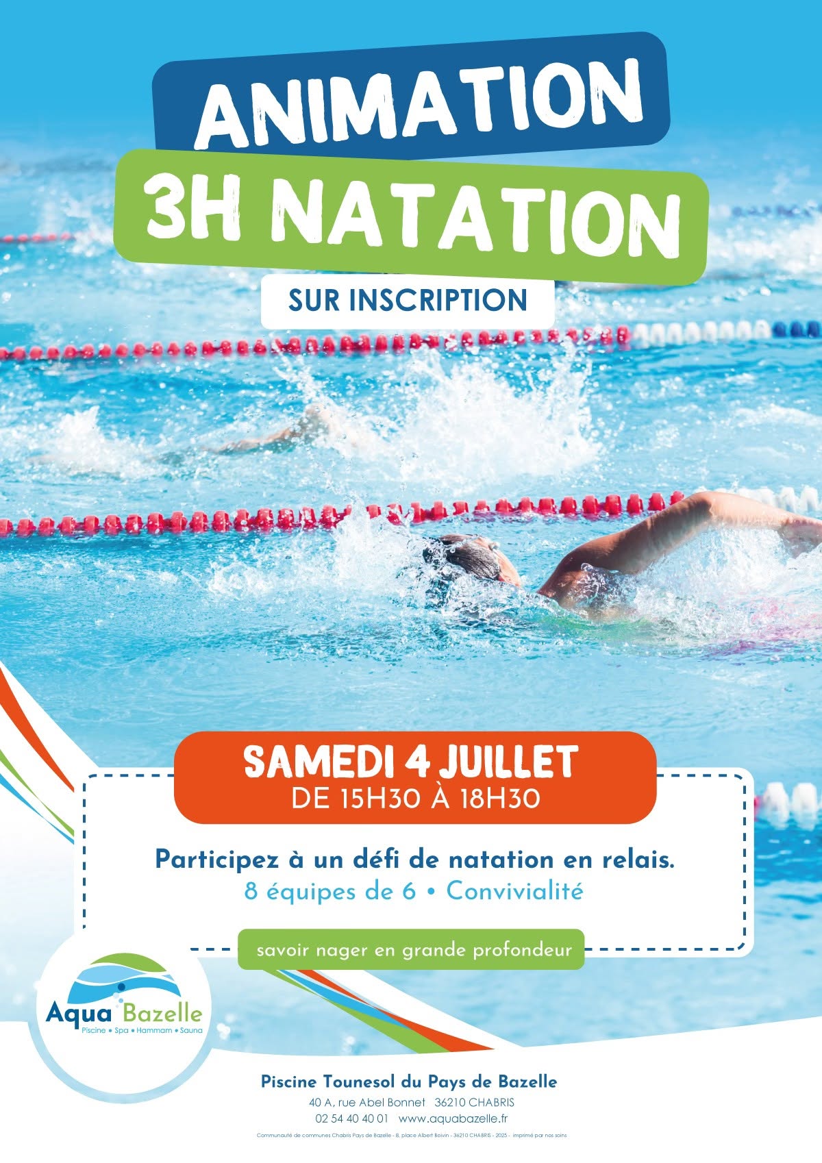 Événement : Animation natation à la piscine