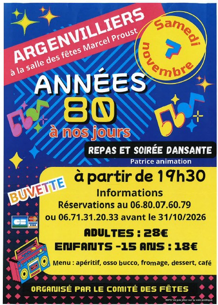 Soirée dansante "Des années 80 à nos jours"