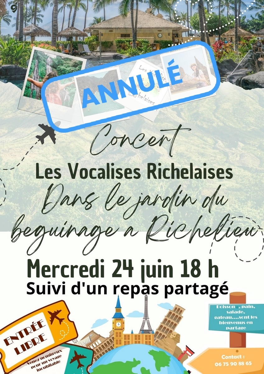 ANNULÉ - Concert des Vocalises Richelaises et repas partagé