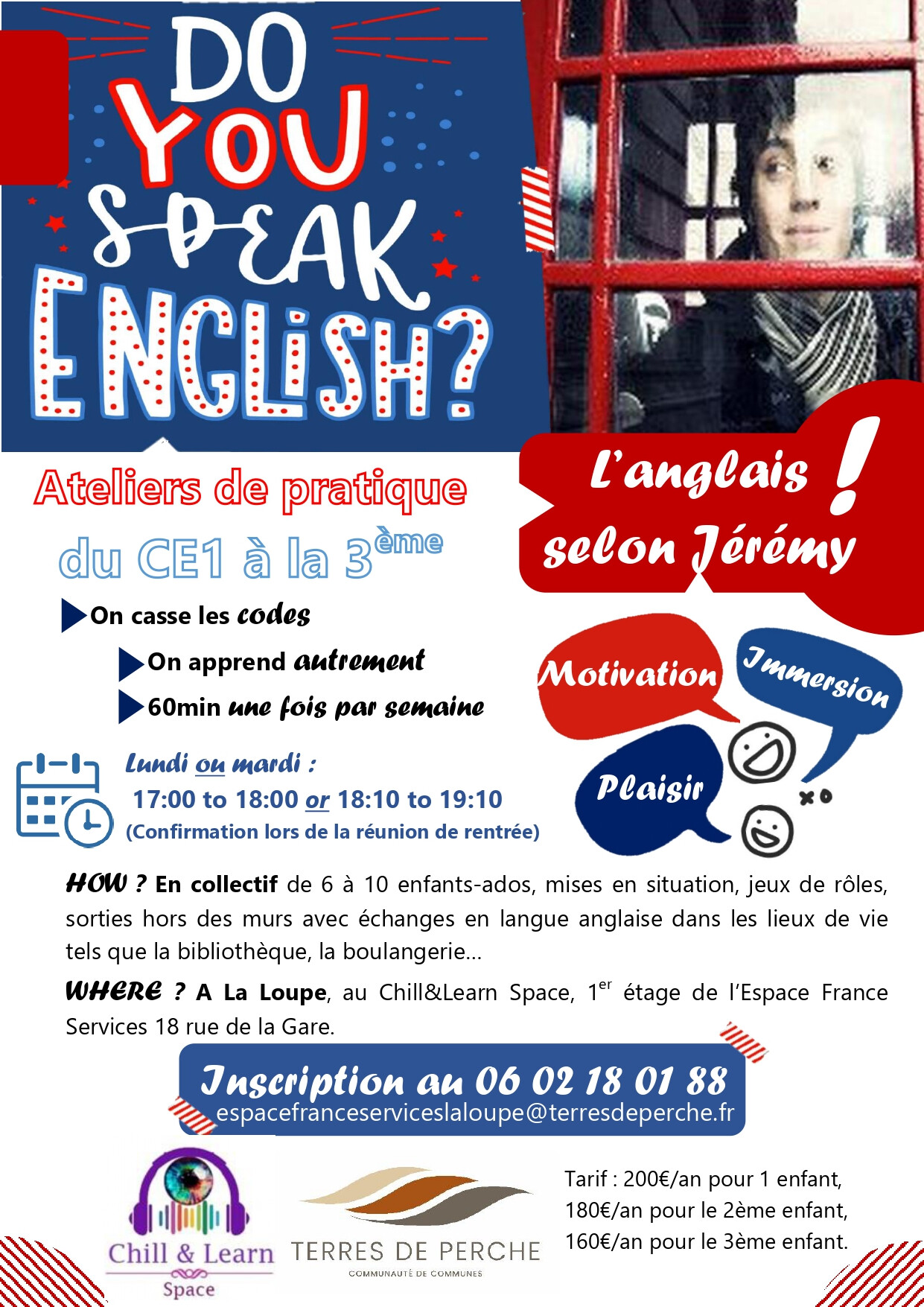 Événement : Do you speak english ? - ATELIER DE PRATIQUE DE CE1 A LA 3ieme