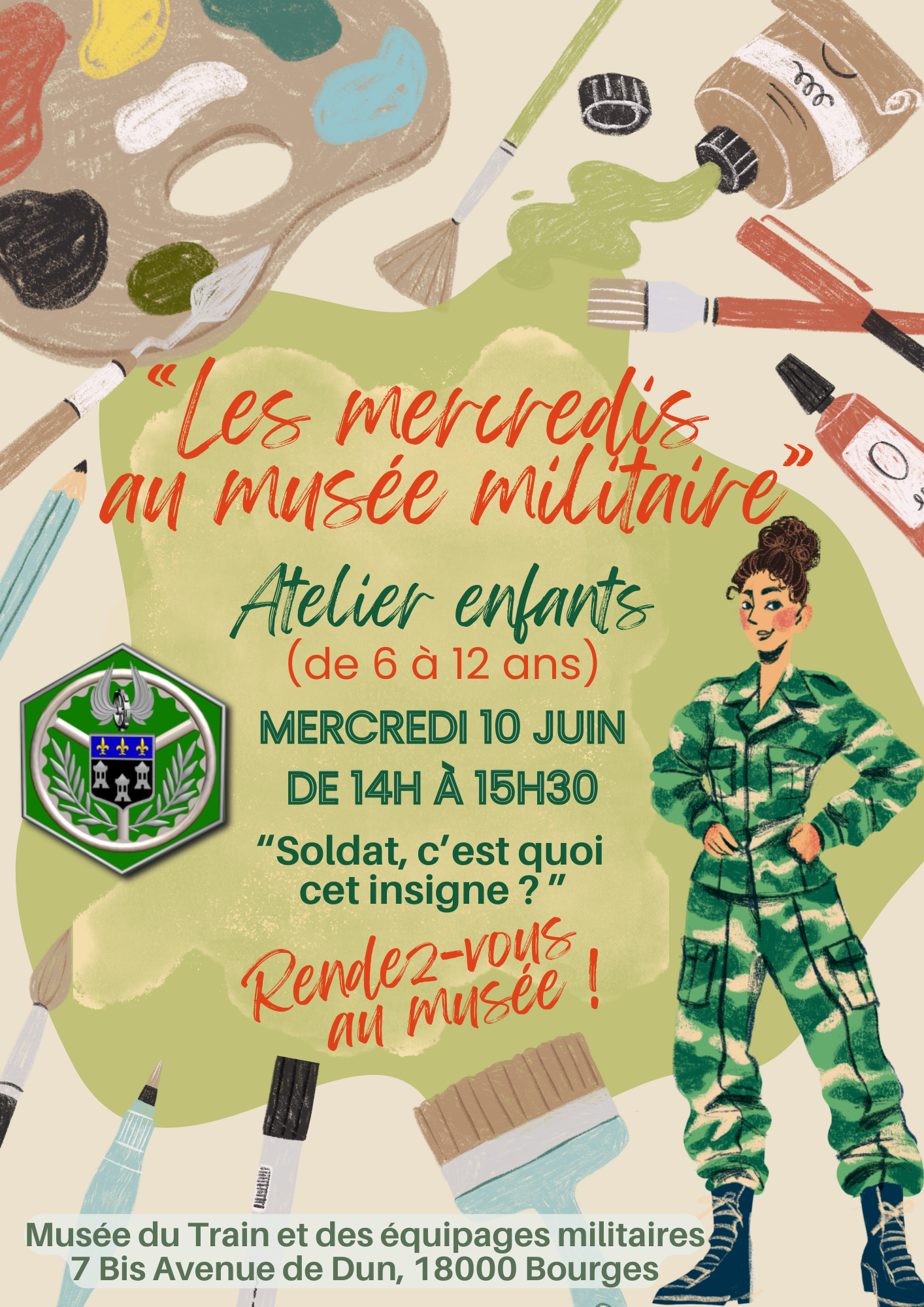 Les mercredis au musée militaire : "Soldat, c'est quoi cet insigne ?" — visuel événement