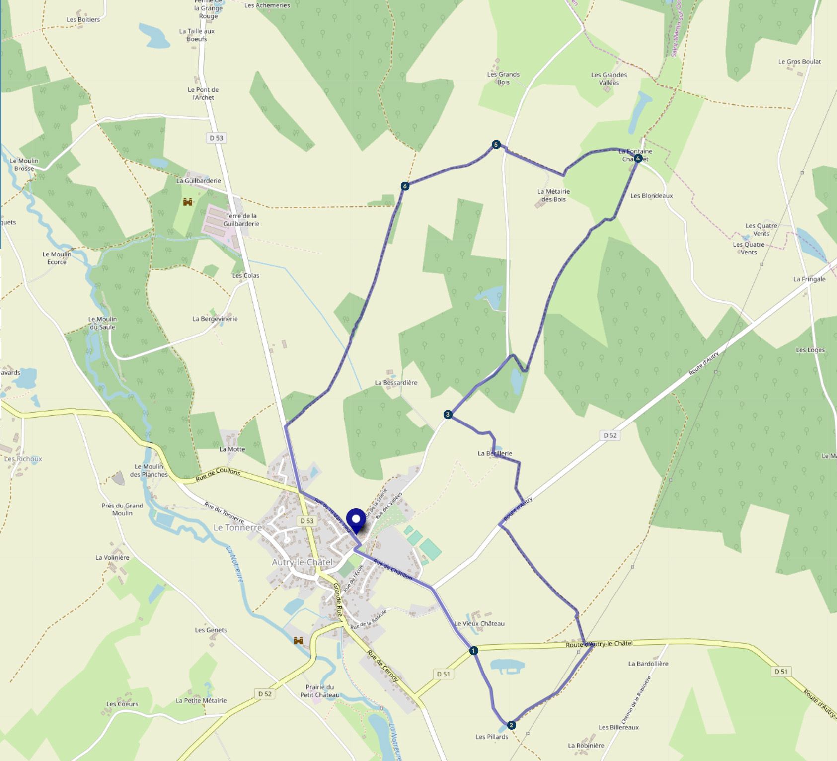 Circuit de la fontaine Chaloy, Autry-le-Châtel