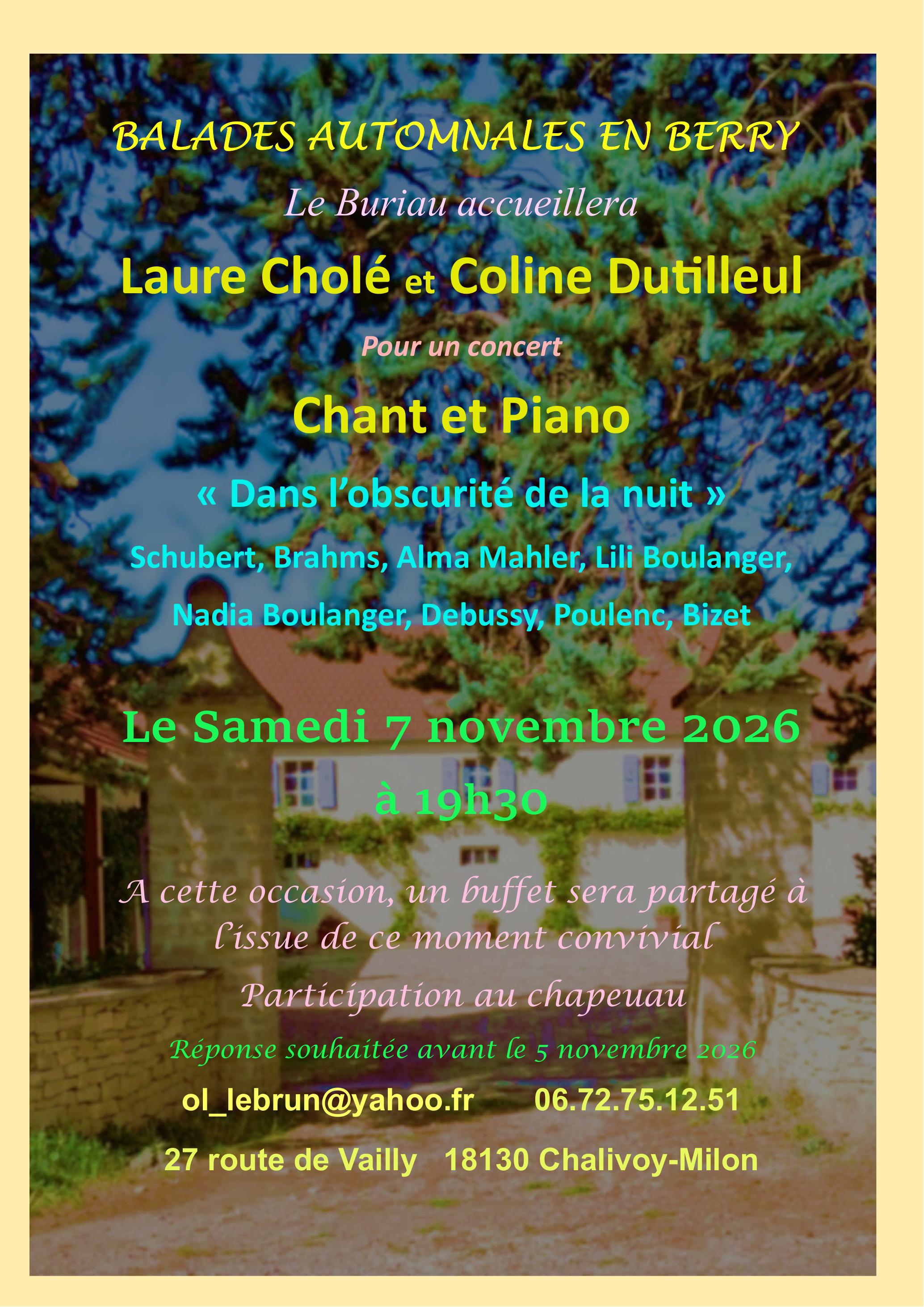 Concert piano : Balades automnales en Berry