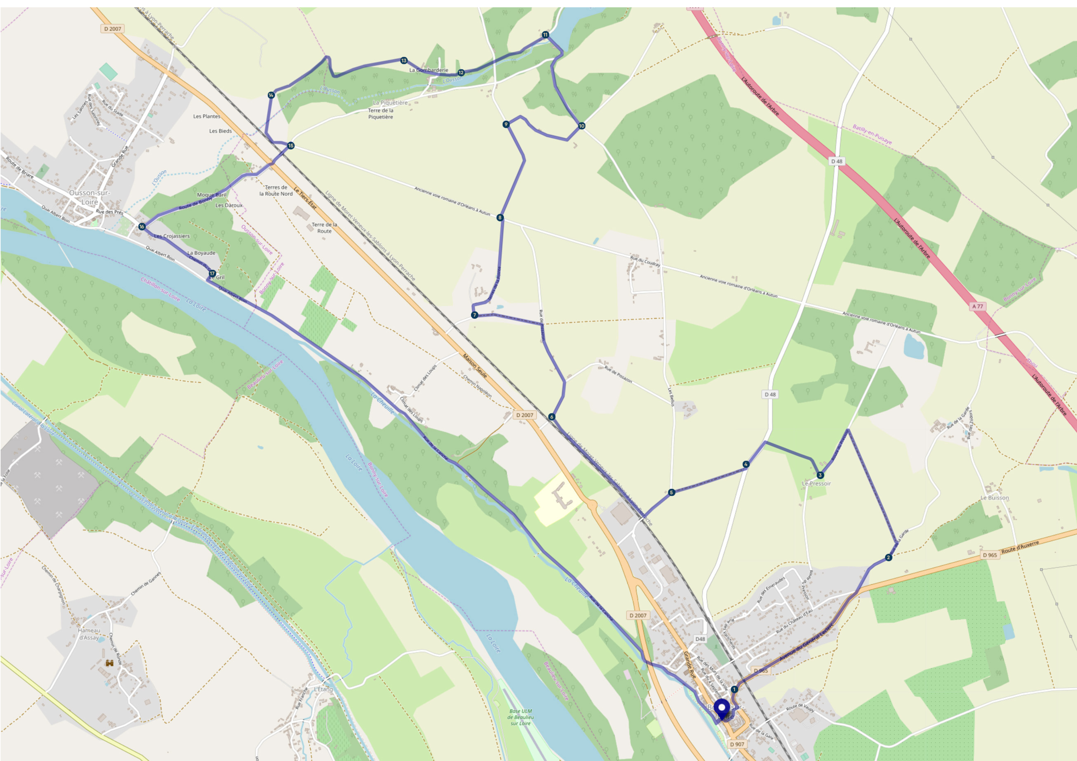 Circuit du climat des Loups, Bonny-sur-Loire