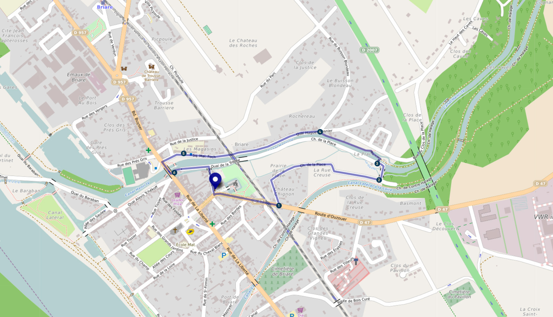 Circuit de l'écluse de la place, Briare