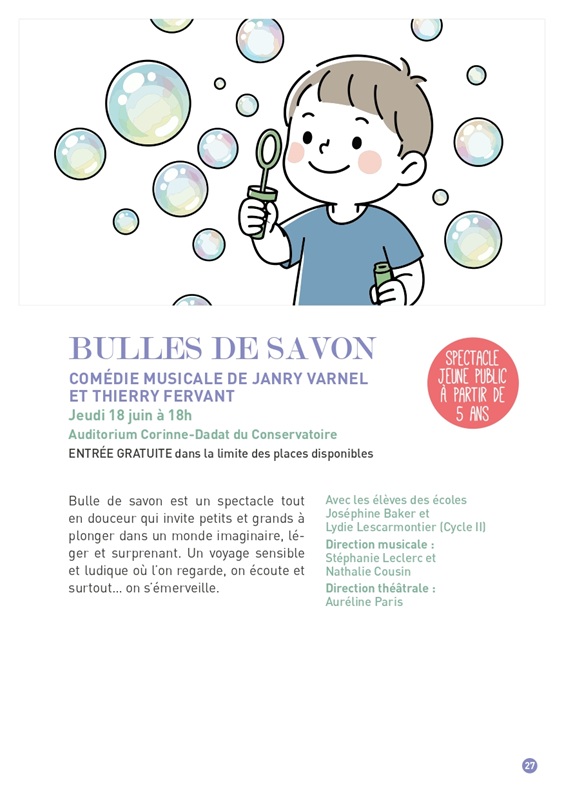 Bulles de Savon — visuel événement