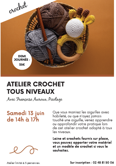 Atelier crochet tous niveaux