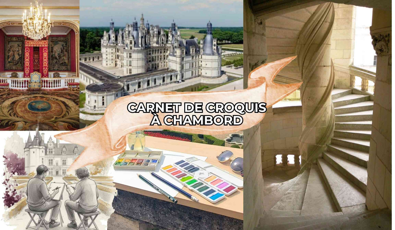 Carnet de croquis à Chambord