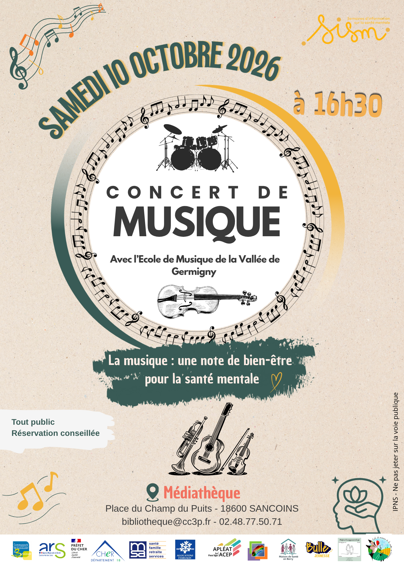 Concert de musique : « La musique : une note de bien-être pour la santé mentale »