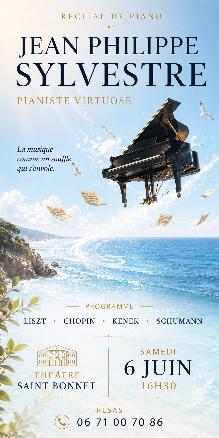 Récital de Piano par Jean-Philippe Sylvestre au Théâtre Saint-Bonnet