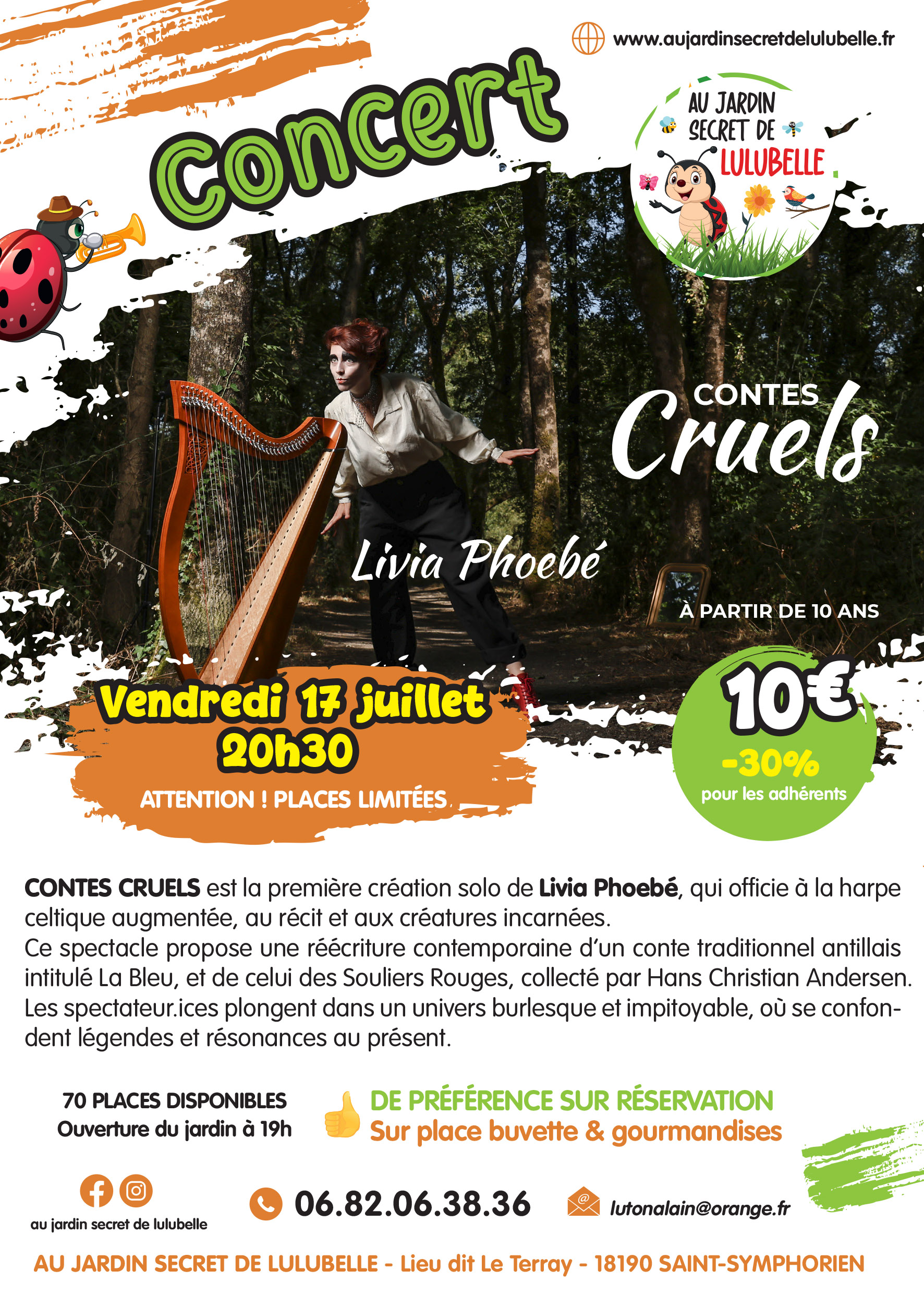 Spectacle "Contes Cruels" par Livia Phoebé — visuel événement