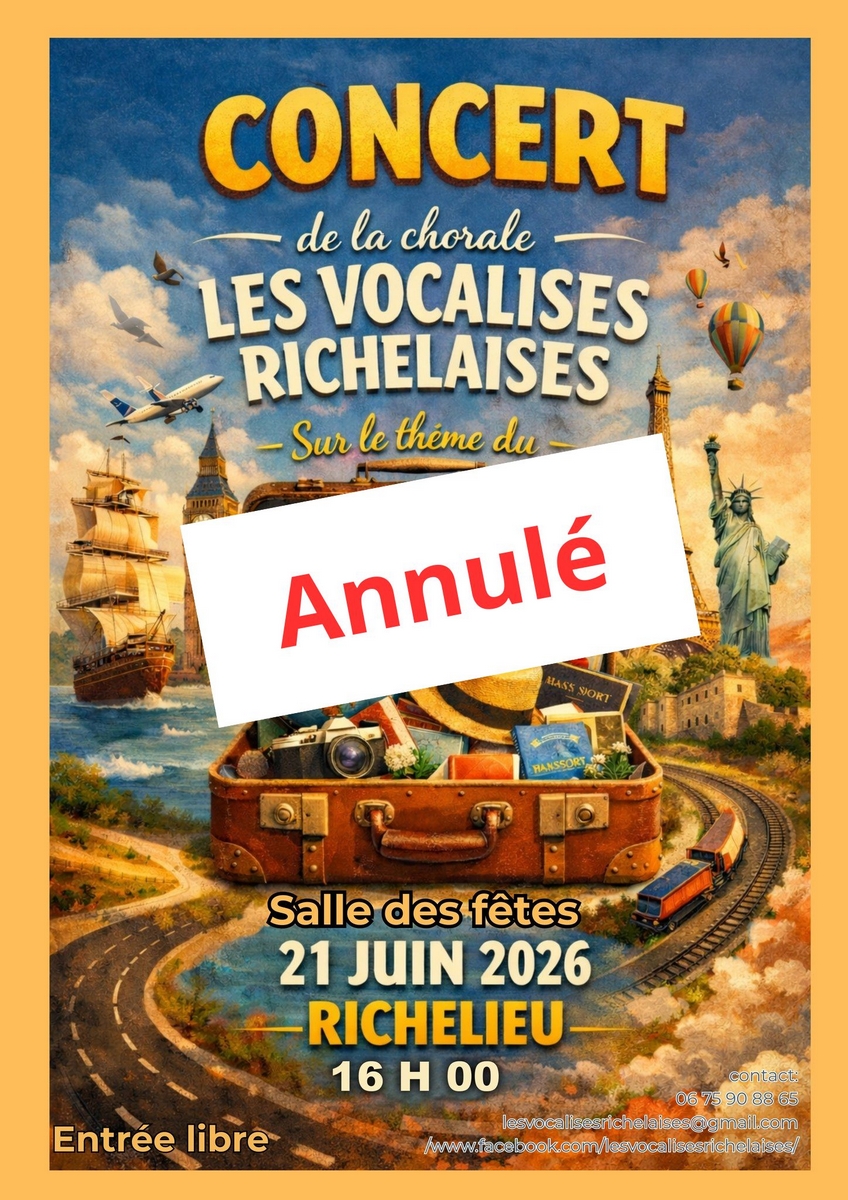 ANNULÉ - Concert des Vocalises Richelaises "Le Voyage"