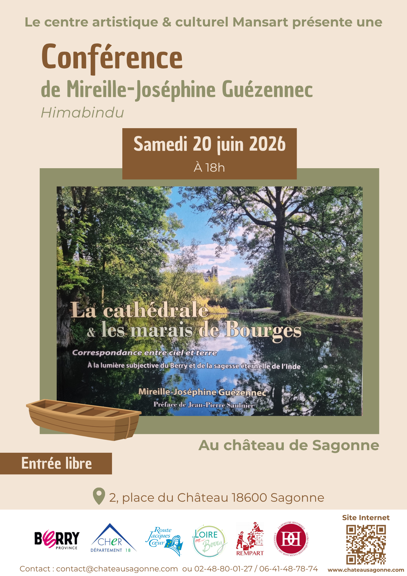Conférence « Au cœur des marais de Bourges surplombés par la cathédrale en majesté »