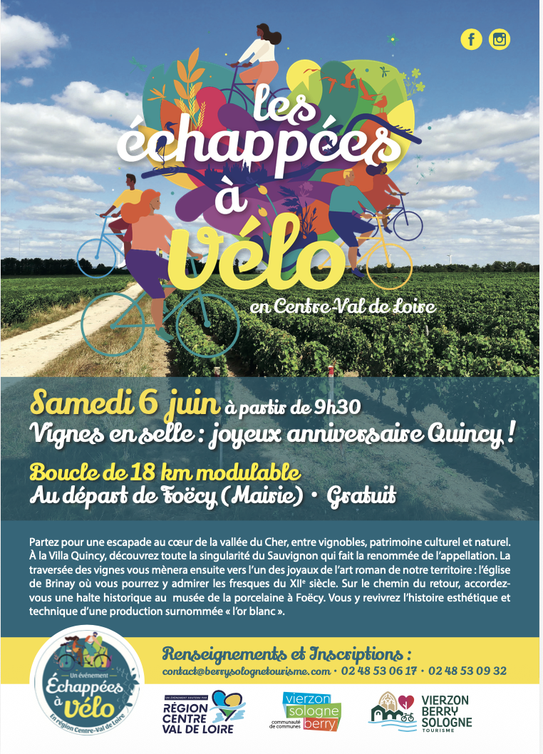les échappées à vélo : Vignes en selle