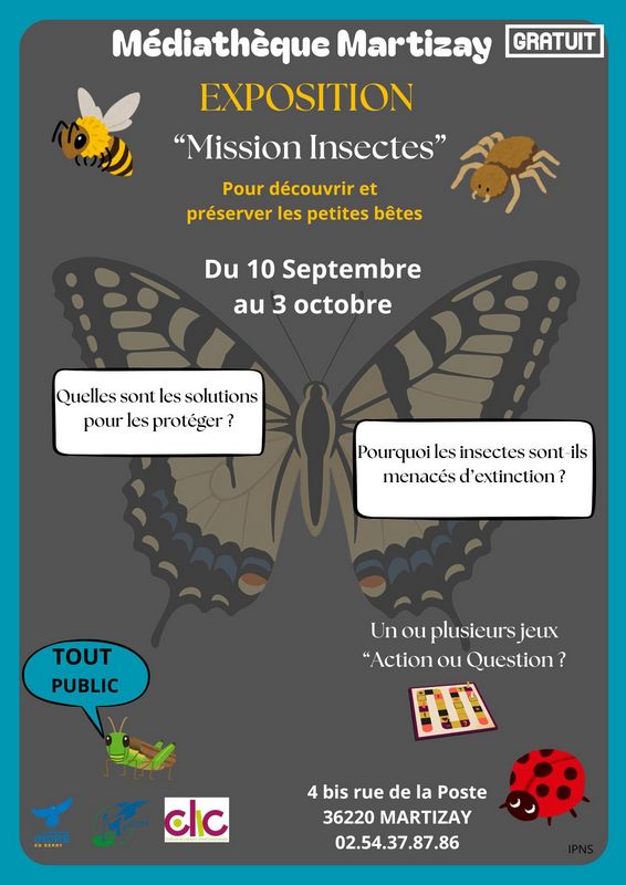Exposition Mission Insectes — visuel événement