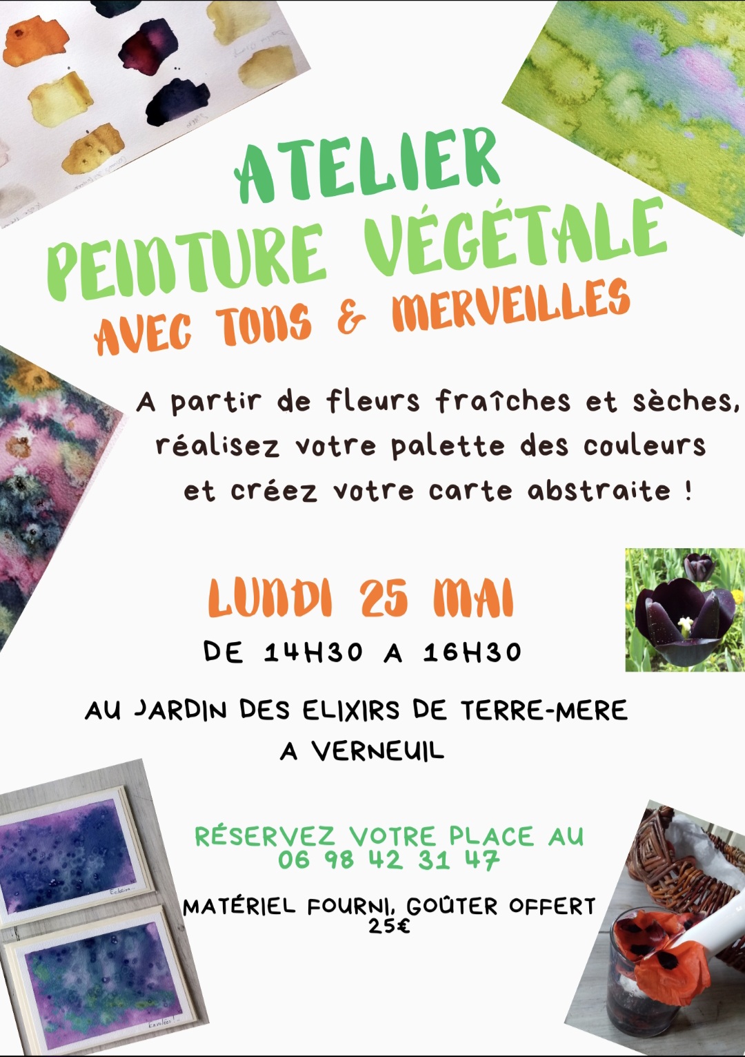 Teinture végétale sur papier avec Les Elixirs de Terre Mère