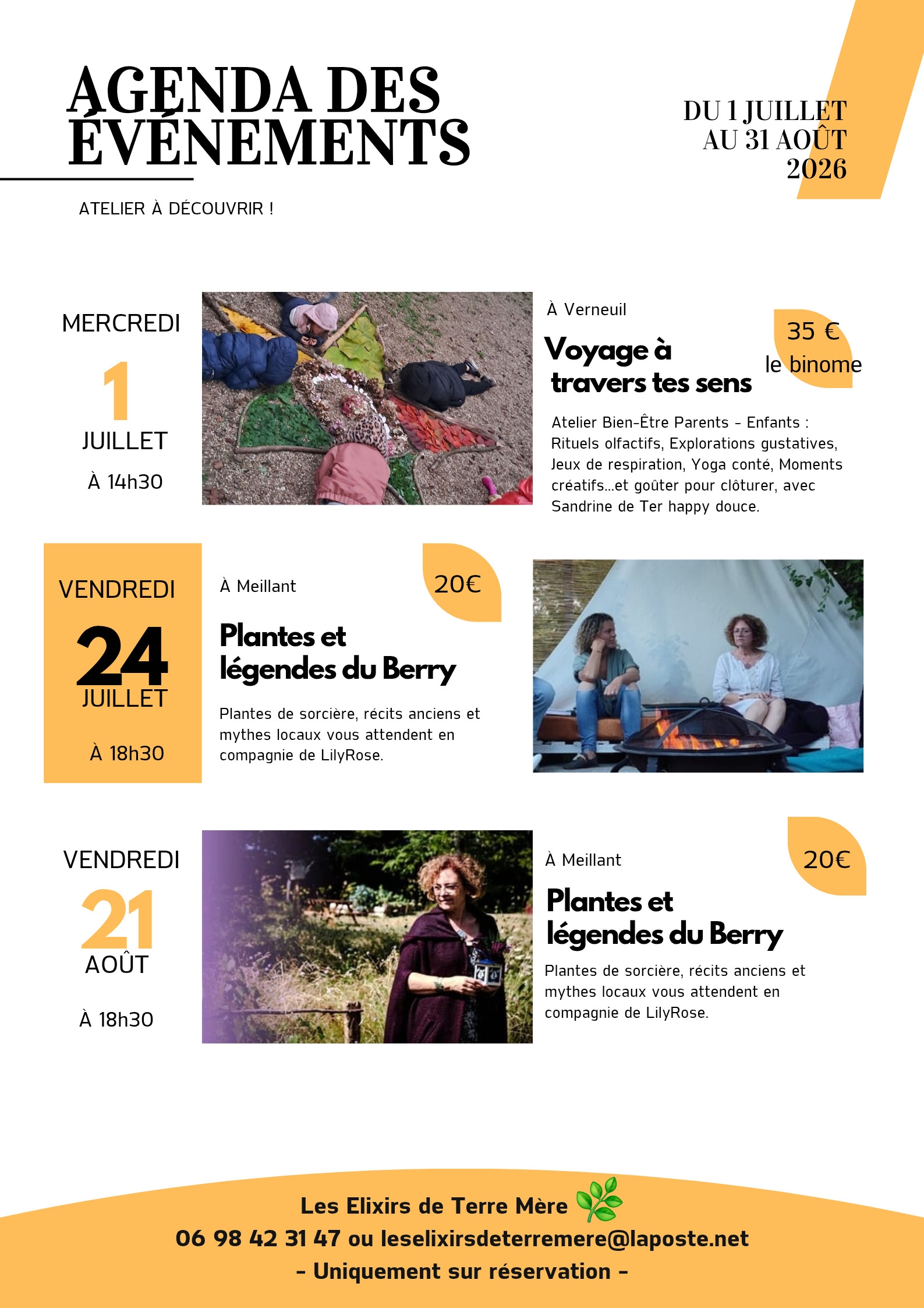 Voyage à travers tes sens — visuel événement