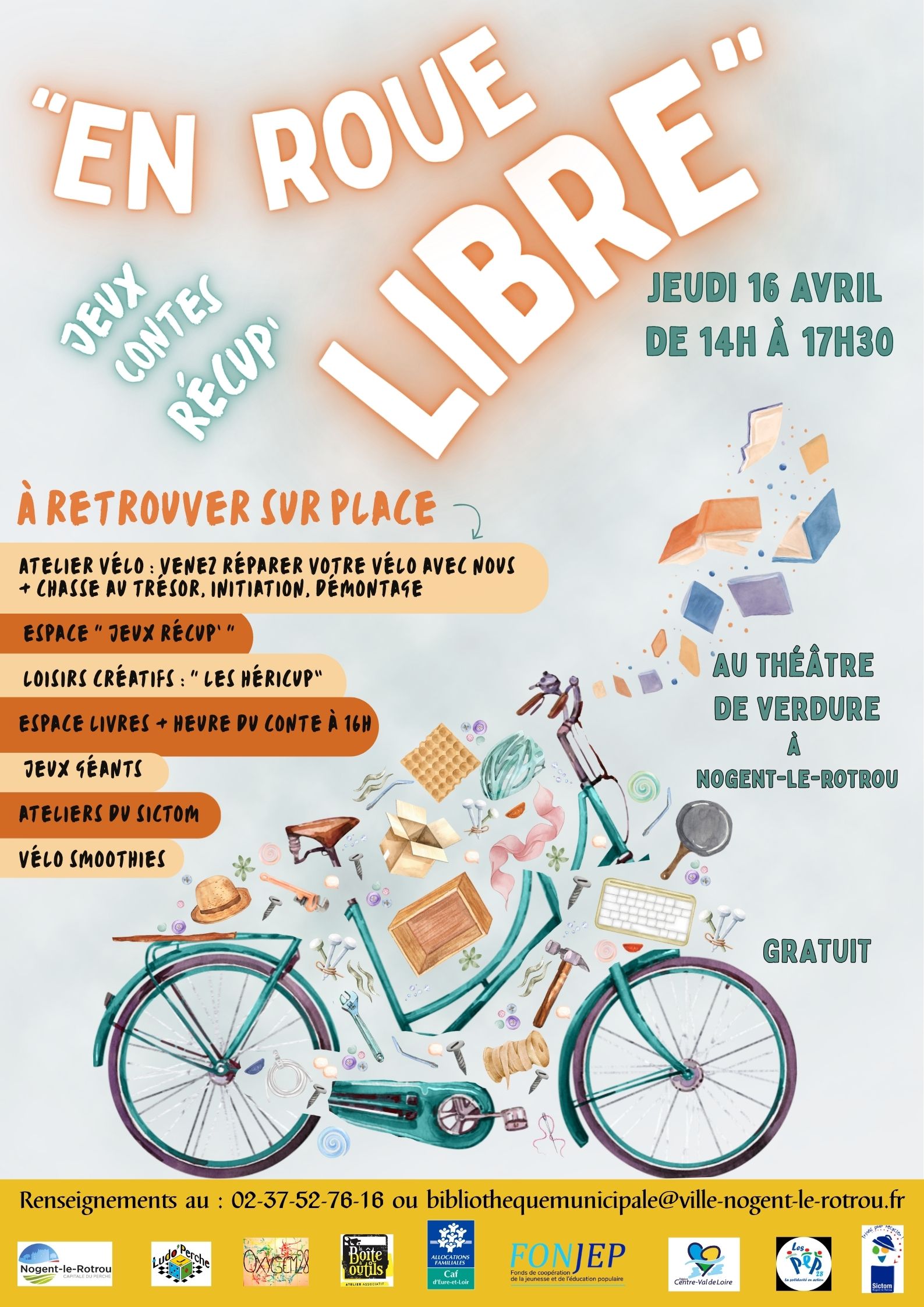 En roue libre - Après-midi jeux, ateleirs, conte et récup'