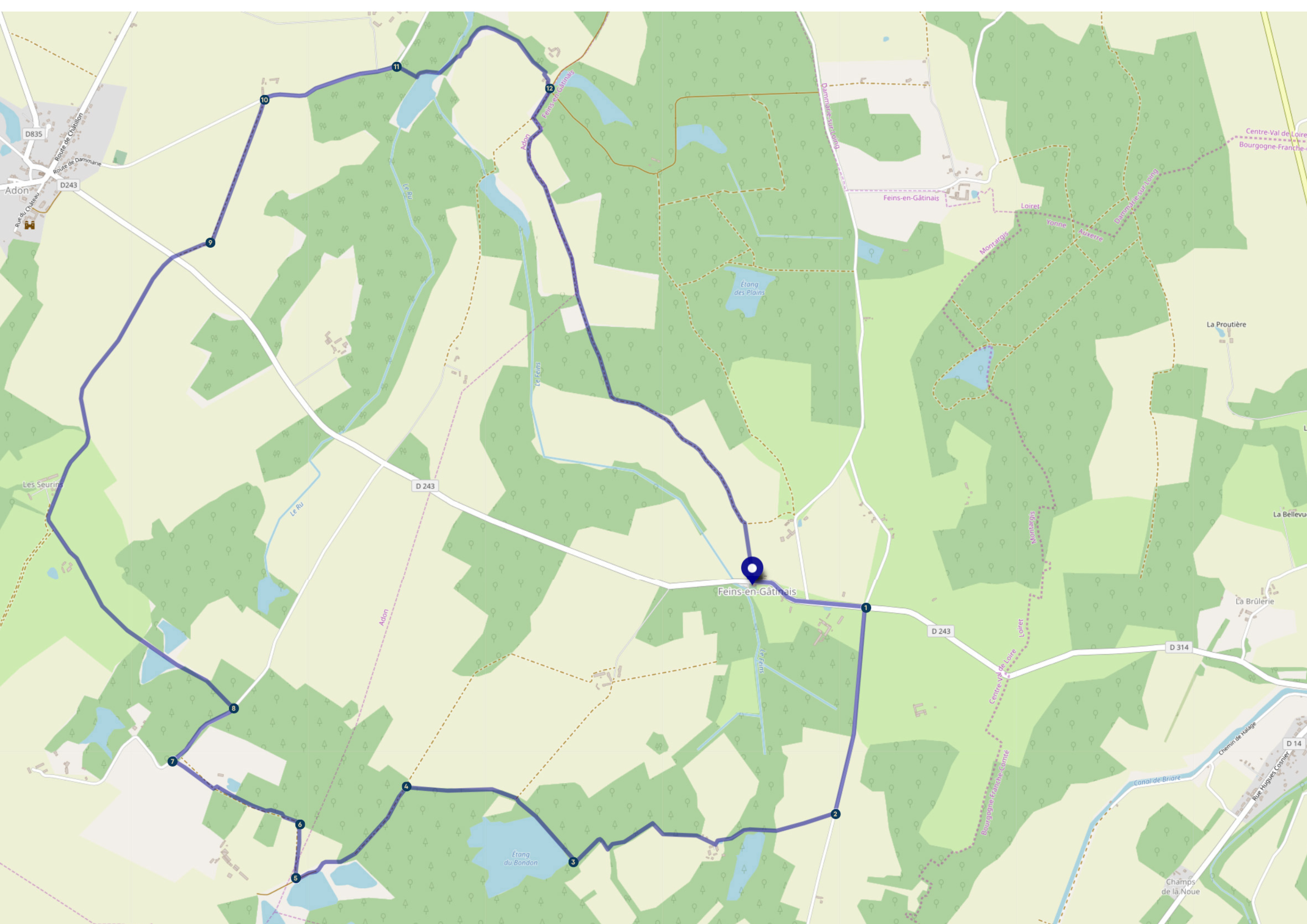 Circuit du chemin de Feins, Feins-en-Gâtinais